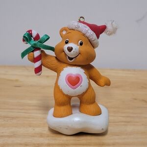 Care Bears Tenderheart Bear Holding Candy Cane Christmas Ornament 2004